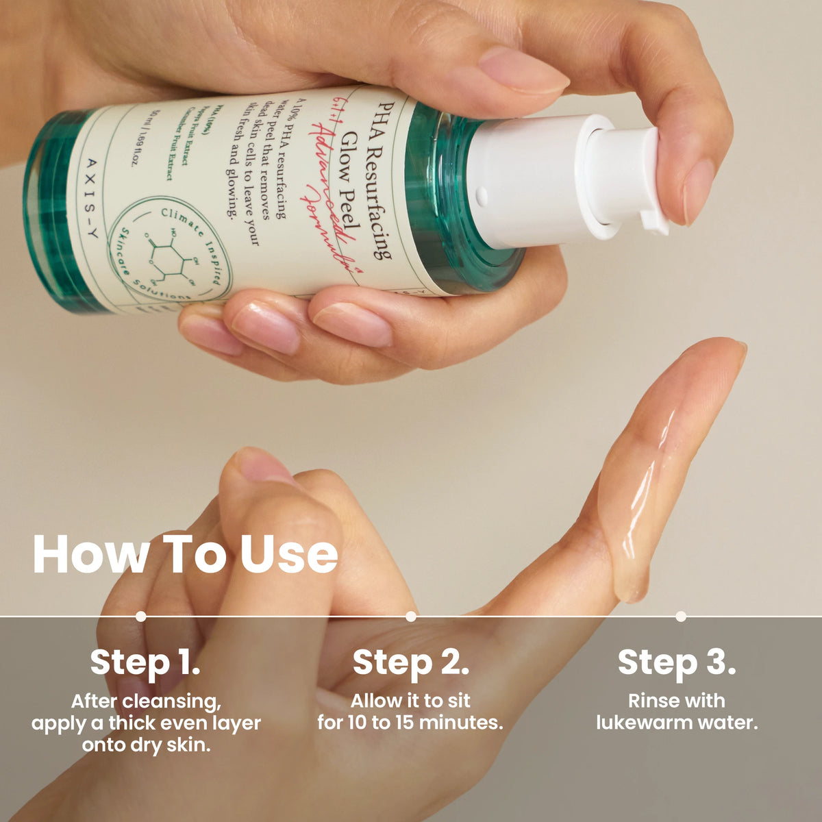 AXIS-Y PHA Resurfacing Glow Peel 50ml — gallery view 7