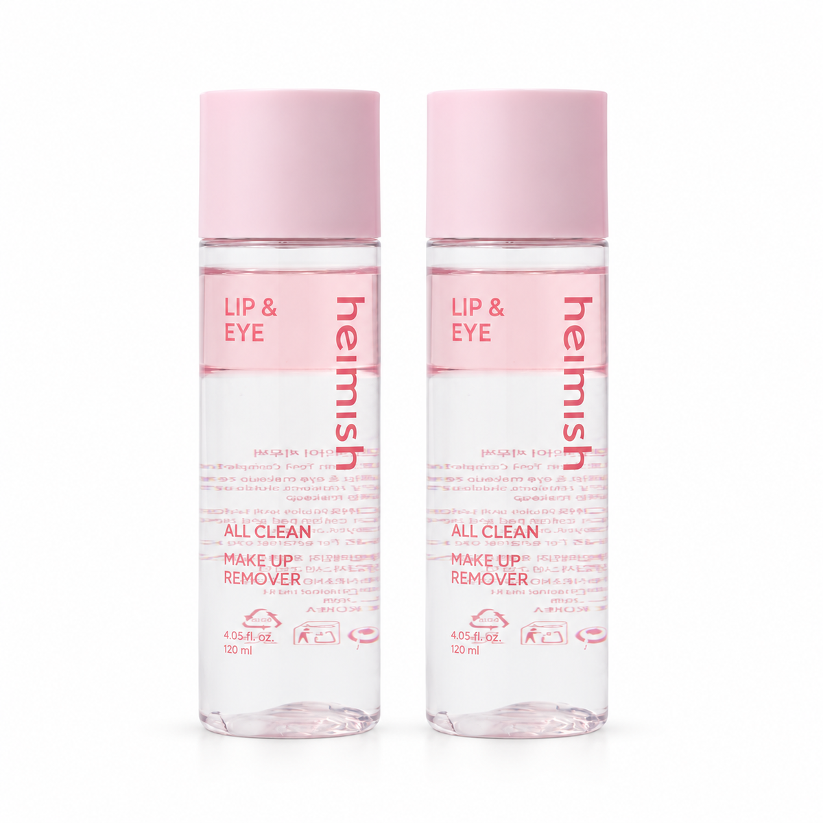 heimish All Clean Lip&Eye Makeup Remover 120ml (2ea) — product packaging
