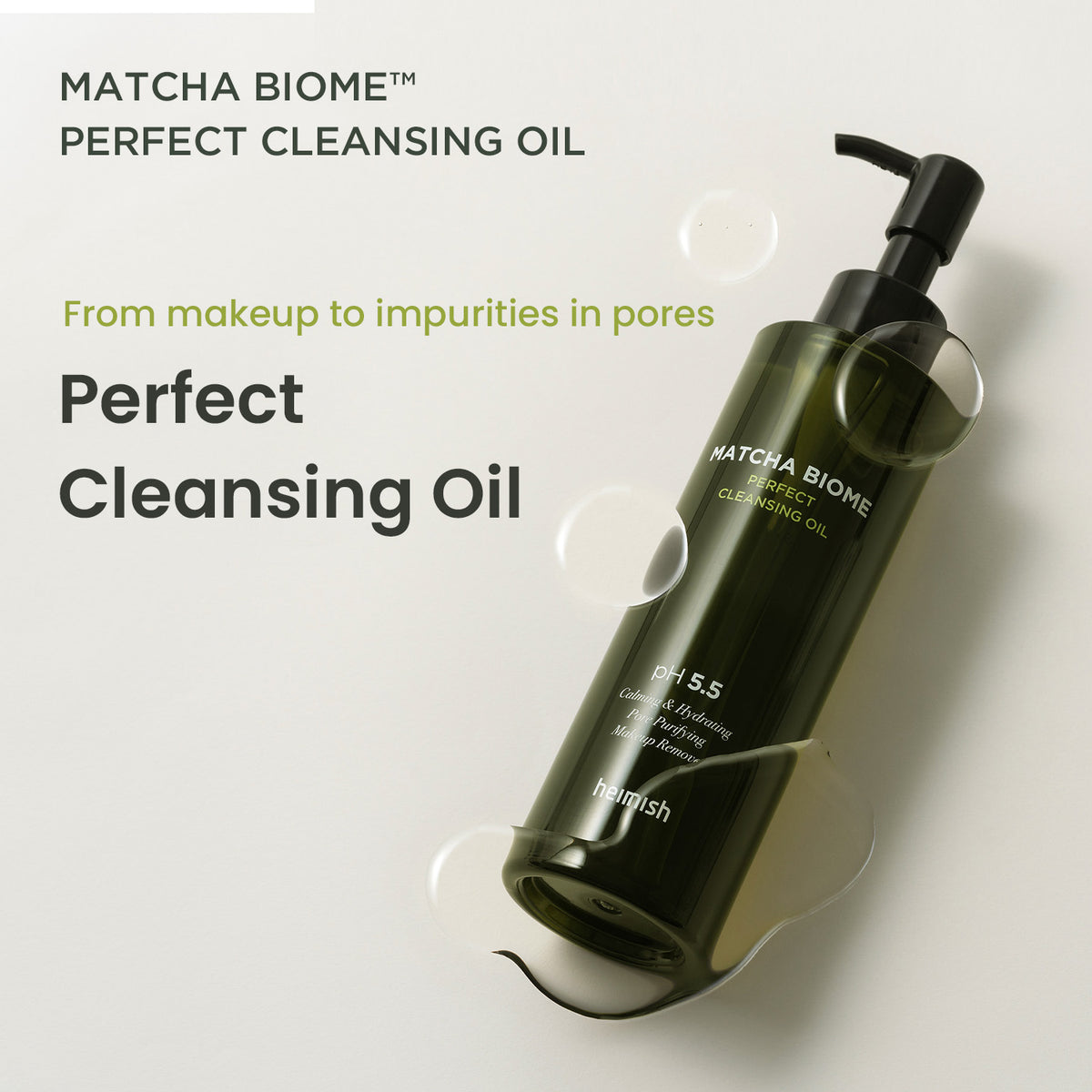 heimish Matcha Biome Cleansing Oil 150ml — product view 2