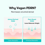 VT PDRN Glow Ampoule Mist diagram comparing plant-derived and animal-derived PDRN