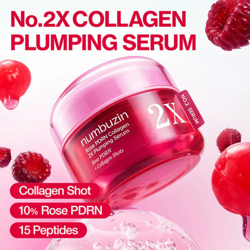 Numbuzin No.2 Rose PDRN Collagen 2X Plumping Serum 30ml — gallery view 2