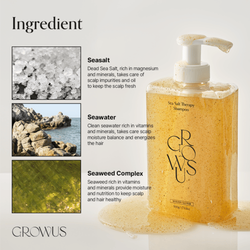 GROWUS Sea Salt Therapy Shampoo 500ml — product image 4