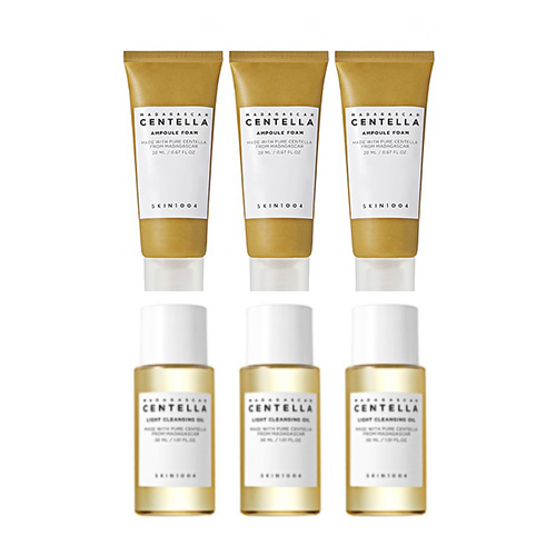 SKIN1004 Madagascar Centella Cleansing Oil & Ampoule Foam Travel Kit (Oil 30ml 3ea & Foam 20ml 3ea) — product image 1