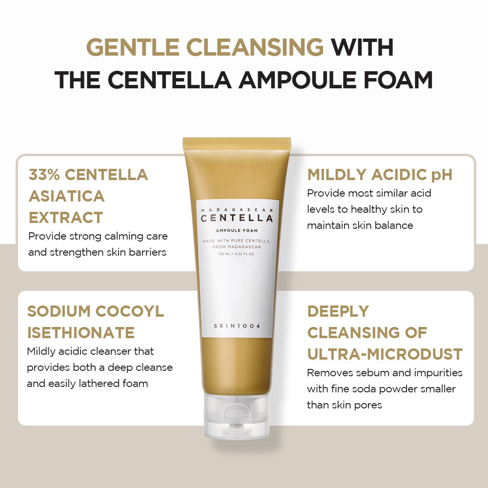 SKIN1004 Madagascar Centella Cleansing Oil & Ampoule Foam Travel Kit (Oil 30ml 3ea & Foam 20ml 3ea) — product image 5
