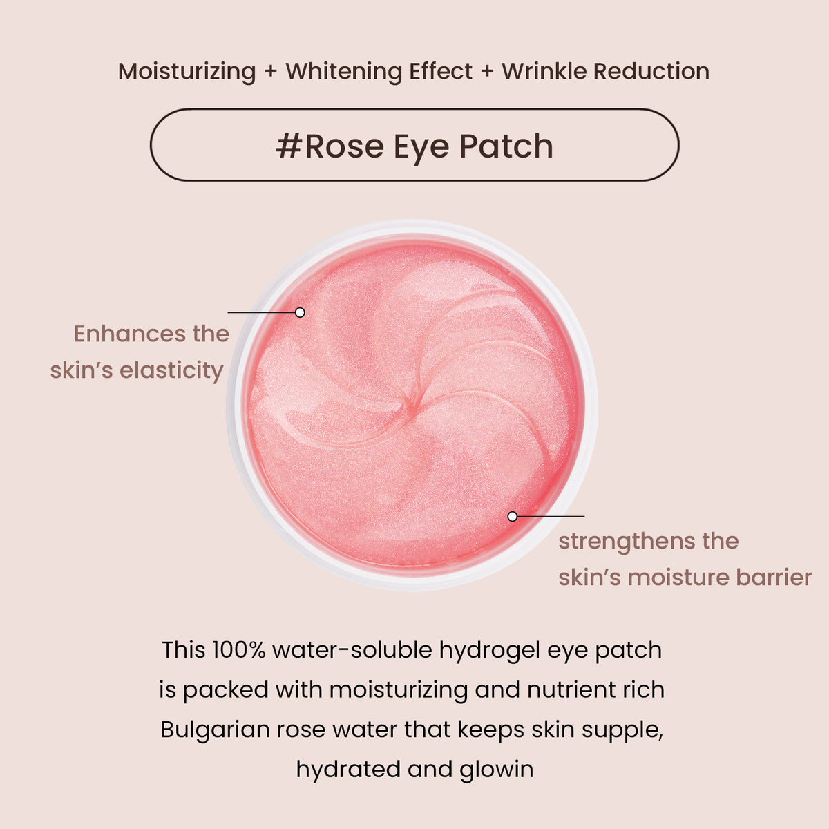 heimish Bulgarian Rose Water Hydrogel Eye Patch (60ea) — product image 3